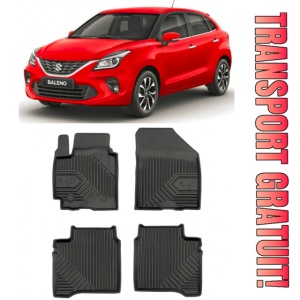 Suzuki Baleno II Din 05.2016 - Prezent, Hatchback , Set Covorase Auto Tip Tavita Premium 3D, din cauciuc