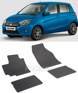 Suzuki Celerio, Hatchback, fabricat din 11.2014 - Prezent, set covorase auto dedicate, din cauciuc 100% Premium accesorii pentru autoturismul tau - masina v161344