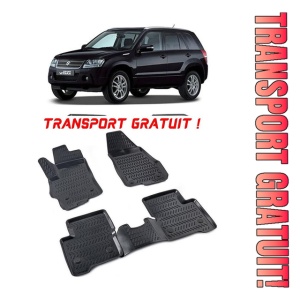 Suzuki Grand Vitara III 5D 2005-2015 Set 4 covorase auto din cauciuc tip tavita premium line 3D - Transport Gratuit!