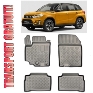 Suzuki VItara, Suv, Din 03.2015 - 03.2020 , Set Covorase Auto Tip Tavita Premium 3D, din cauciuc