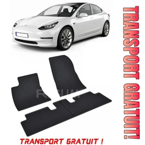 Tesla Model 3 fabricat din 07.2017 - Prezent, Sedan, set covorase auto dedicate, din cauciuc 100% Premium - Transport Gratuit
