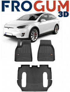 Tesla Model X Din 10.2016 - Prezent, Suv , Set Covorase Auto Tip Tavita Premium 3D, din cauciuc accesorii pentru autoturismul tau - masina v163581