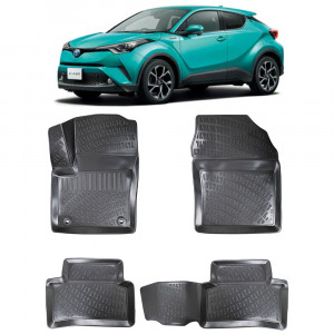 Toyota C-Hr 2Wd 2016- Set 4 covorase auto din cauciuc tip tavita premium line 3D accesorii pentru autoturismul tau - masina v242727