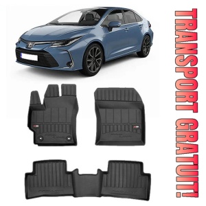 Toyota Corolla Hybrid Din 2019 - Prezent, Sedan , Set Covorase Auto Tip Tavita Premium 3D, din cauciuc