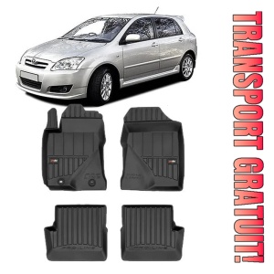 Toyota Corolla IX Din 02.2002 - 02.2007, Hatchback, E120 E130 , Set Covorase Auto Tip Tavita Premium 3D, din cauciuc