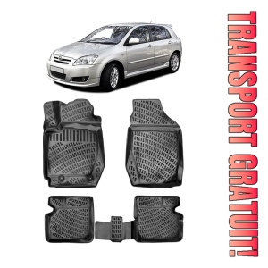 Toyota Corolla Ix E120. E130 2000 - 2006 Set 4 covorase auto din cauciuc tip tavita premium line 3D