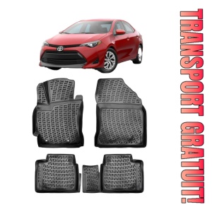 Toyota Corolla XI E170. E180 2013-2018 Set 4 covorase auto din cauciuc tip tavita premium line 3D