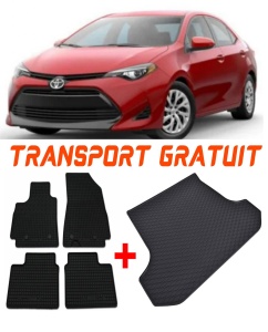 Toyota Corolla XI Sedan din 08.2013 - 06.2018, Set Covorase + tavita portbagaj auto E160/E170/E180 *3 accesorii pentru autoturismul tau - masina v1656