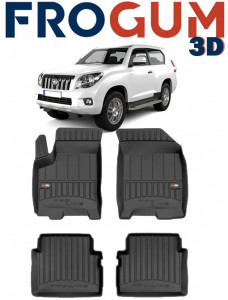 Toyota Land Cruiser J150 Prado Din 11.2009 - Prezent Suv , Set Covorase Auto Tip Tavita Premium 3D, din cauciuc accesorii pentru autoturismul tau - masina v162229