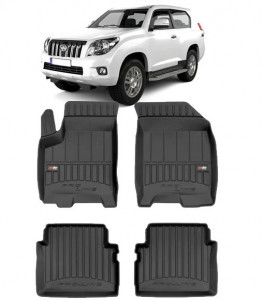 Toyota Land Cruiser J150 Prado Din 11.2009 - Prezent Suv , Set Covorase Auto Tip Tavita Premium 3D, din cauciuc accesorii pentru autoturismul tau - masina v162230