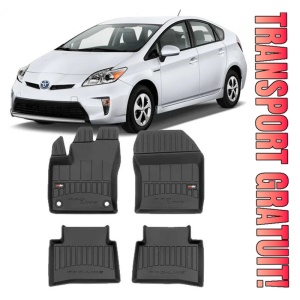 Toyota Prius IV, Hatchback, Din 04.2016 - Prezent , Set Covorase Auto Tip Tavita Premium 3D, din cauciuc