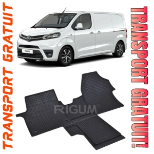 Toyota Proace II, Van, fabricat din 01.2016 - Prezent, 2 Locuri, set covorase auto dedicate, din cauciuc 100% Premium