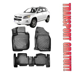 Toyota Rav 4 XA30 III 2005-2012 Set 4 covorase auto din cauciuc tip tavita premium line 3D
