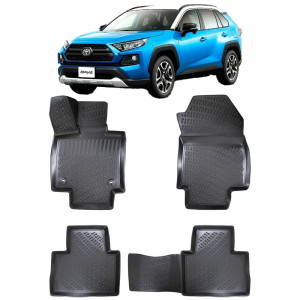 Toyota Rav 4 XA50 IV 2018- Set 4 covorase auto din cauciuc tip tavita premium line 3D accesorii pentru autoturismul tau - masina v242195