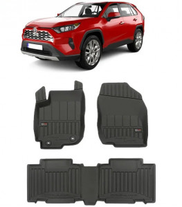 Toyota Rav4 IV, Suv, Din 03.2013 - 12.2018 , Set Covorase Auto Tip Tavita Premium 3D, din cauciuc accesorii pentru autoturismul tau - masina v171072