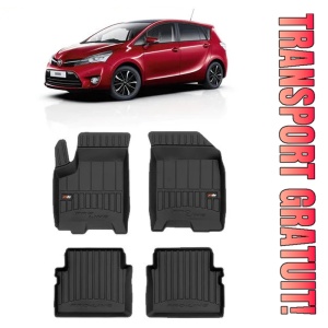 Toyota Verso II, Van, Din 03.2009 - 07.2018 , Set Covorase Auto Tip Tavita Premium 3D, din cauciuc