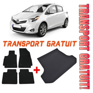 Toyota Yaris III din 09.2011 - 08.2020 Hatchback Portbagaj Superior *3, Set Covorase + tavita portbagaj auto