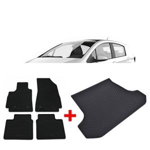 Toyota Yaris III din 09.2011 - 2017 Hatchback *1 , Set Covorase + tavita portbagaj auto - Img 2