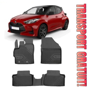 Toyota Yaris IV Din 09.2020 - Prezent, Hatchback , Set Covorase Auto Tip Tavita Premium 3D, din cauciuc