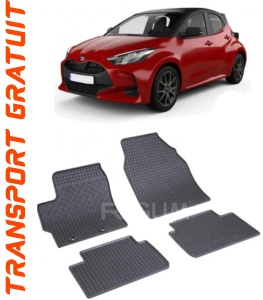 Toyota Yaris IV, Hatchback, fabricat din 09.2020 - Prezent, set covorase auto dedicate, din cauciuc 100% Premium accesorii pentru autoturismul tau - masina v153916