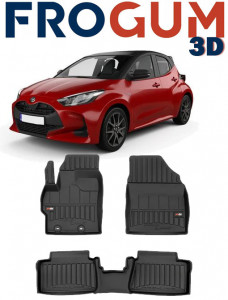 Toyota Yaris IV Hybrid Din 09.2020 - Prezent, Hatchback , Set Covorase Auto Tip Tavita Premium 3D, din cauciuc accesorii pentru autoturismul tau - masina v165334