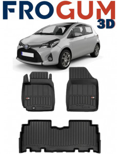 Toyota Yaris Verso Din 2000 - 2006, Van , Set Covorase Auto Tip Tavita Premium 3D, din cauciuc accesorii pentru autoturismul tau - masina v162767
