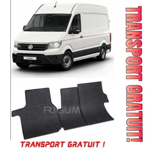 Volkswagen Crafter II, Van, fabricat din 2017 - Prezent, 3 Locuri, set covorase auto dedicate, din cauciuc 100% Premium - Transport Gratuit