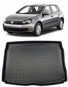 Volkswagen Golf 6 Hatchback din 06.2007 - 09.2012, Tavita Pentru Portbagaj Lux Premium Dedicata, Roata Rezerva Normala *3 accesorii pentru autoturismul tau - masina v192755