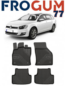 Volkswagen Golf 7 Din 09.2013 - 06.2020, Combi , Set Covorase Auto Tip Tavita Premium 3D, din cauciuc accesorii pentru autoturismul tau - masina v164375