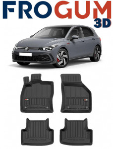 Volkswagen Golf 7 Gti, Hatchback, Din 10.2012 - 12.2019 , Set Covorase Auto Tip Tavita Premium 3D, din cauciuc accesorii pentru autoturismul tau - masina v172556