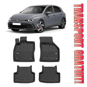 Volkswagen Golf 7 Gti, Hatchback, Din 10.2012 - 12.2019 , Set Covorase Auto Tip Tavita Premium 3D, din cauciuc