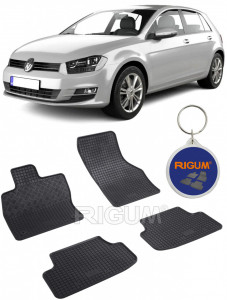 Volkswagen Golf 7, Hatchback, fabricat din 10.2012 - 12.2019, set covorase auto dedicate, din cauciuc 100% Premium accesorii pentru autoturismul tau - masina v160417