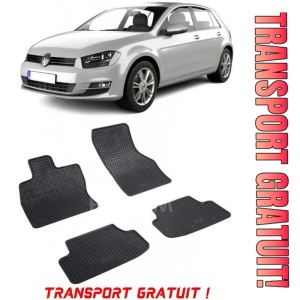 Volkswagen Golf 7, Hatchback, fabricat din 10.2012 - 12.2019, set covorase auto dedicate, din cauciuc 100% Premium - Transport Gratuit