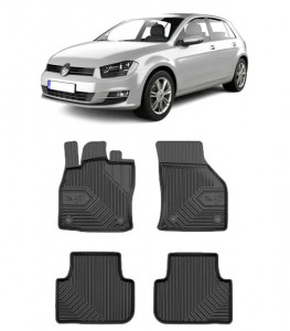 Volkswagen Golf 7 Sportsvan Din 05.2014 - 12.2020, Van , Set Covorase Auto Tip Tavita Premium 3D, din cauciuc accesorii pentru autoturismul tau - masina v165651