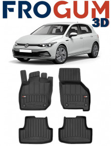 Volkswagen Golf 8, Combi, Din 03.2020 - Prezent , Set Covorase Auto Tip Tavita Premium 3D, din cauciuc accesorii pentru autoturismul tau - masina v172507