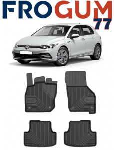Volkswagen Golf 8 Din 03.2020 - Prezent, Combi , Set Covorase Auto Tip Tavita Premium 3D, din cauciuc accesorii pentru autoturismul tau - masina v168981