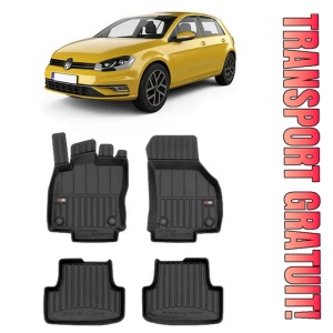Volkswagen Golf 8 Din 12.2019 - Prezent, Hatchback , Set Covorase Auto Tip Tavita Premium 3D, din cauciuc