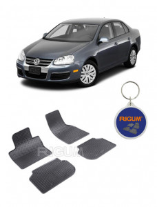 Volkswagen Jetta VI, Sedan, fabricat din 01.2011 - 2018, set covorase auto dedicate, din cauciuc 100% Premium accesorii pentru autoturismul tau - masina v159891