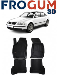 Volkswagen Passat B5, Sedan, Din 10.1996 - 2005 , Set Covorase Auto Tip Tavita Premium 3D, din cauciuc accesorii pentru autoturismul tau - masina v172408