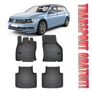 Volkswagen Passat B8, Combi, Din 12.2014 - Prezent , Set Covorase Auto Tip Tavita Premium 3D, din cauciuc