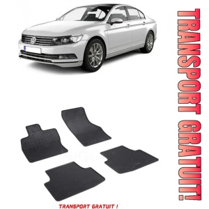 Volkswagen Passat B8, Sedan, fabricat din 12.2014 - Prezent, set covorase auto dedicate, din cauciuc 100% Premium - Transport Gratuit