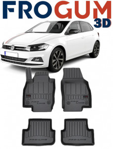 Volkswagen Polo VI, Hatchback, Din 10.2017 - Prezent , Set Covorase Auto Tip Tavita Premium 3D, din cauciuc accesorii pentru autoturismul tau - masina v172151