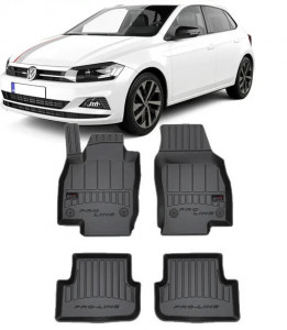 Volkswagen Polo VI, Hatchback, Din 10.2017 - Prezent , Set Covorase Auto Tip Tavita Premium 3D, din cauciuc accesorii pentru autoturismul tau - masina v172152