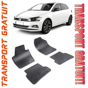 Volkswagen Polo VI, Hatchback, fabricat din 10.2017 - Prezent, set covorase auto dedicate, din cauciuc 100% Premium
