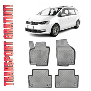 Volkswagen Sharan II, Van, Din 09.2010 - Prezent , Set Covorase Auto Tip Tavita Premium 3D, din cauciuc