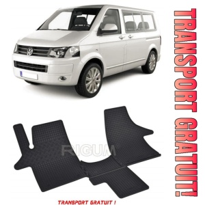 Volkswagen T5 Transporter fabricat din 2003 - 05.2015, Van, 2/3 Locuri, set covorase auto dedicate, din cauciuc 100% Premium - Transport Gratuit