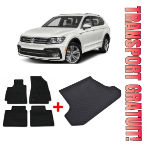 Volkswagen Tiguan II din 05.2016 - Prezent Suv Portbagaj Inferior *1, Set Covorase + tavita portbagaj auto