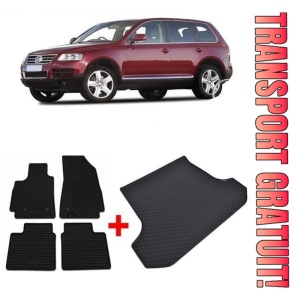 Volkswagen Touareg I din 11.2002 - 2010 Suv *2 , Set Covorase + tavita portbagaj auto