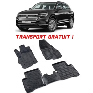 Volkswagen Touareg II 2010-2018 Set 4 covorase auto din cauciuc tip tavita premium line 3D - Transport Gratuit!