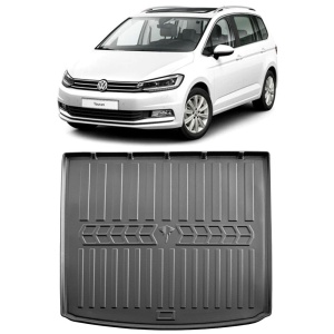 Volkswagen Touran II Cu Podea Inalta (2015-prezent) Tavita cauciuc pentru protectie portbagaj dedicata pentru VOLKSWAGEN Touran Transport Gratuit